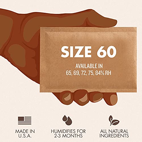 Boveda 32% Two-Way Humidity Control Packs For Storing 1 oz of Dry Goods – Size 8 – 10 Pack – Humidifier Packs for Coffee & Tea Storage – Hydration Packets in Resealable Bag