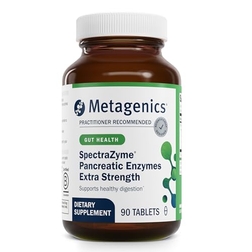 Metagenics SpectraZyme Pancreatic Enzymes Extra Strength - Bioactive Pancreatic Enzymes for Digestive Support* - 90 Servings