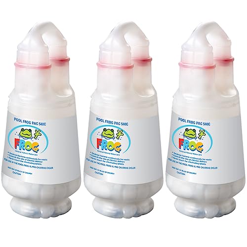 FROG Pac 540C Replacement Chlorine Cartridges for use with Pool FROG XL Pro Cycler - Prefilled for Easy & Convenient Pool Sanitizing & Water Care - 3 Pack