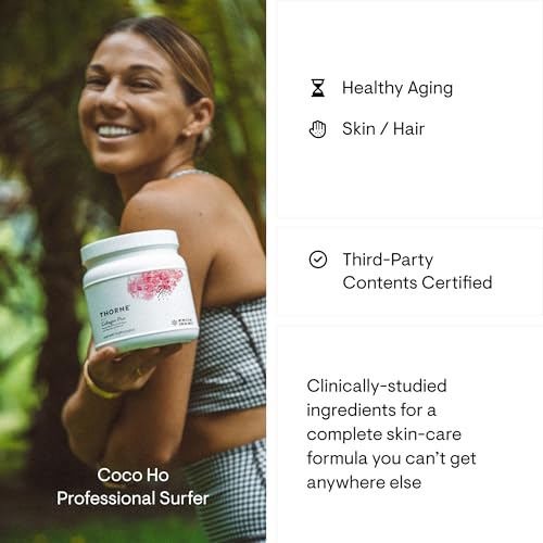 THORNE - Collagen Plus - Collagen Peptides Powder with Nicotinamide Riboside and Clinically Studied Ingredients for Skin Texture and Moisture - Healthy Skin, Hair, and Nails* - 17.5 Oz - 30 Servings