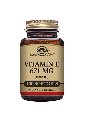 Solgar Vitamin E 670 mg (1000 IU), 100 Mixed Softgels - Natural Antioxidant, Skin & Immune System Support - Naturally-Sourced Vitamin E - Gluten Free, Dairy Free - 100 Servings