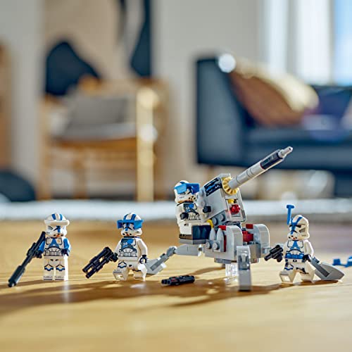 LEGO Star Wars 501st Clone Troopers Battle Pack Toy Set, Buildable AV-7 Anti Vehicle Cannon, with 4 Clone Trooper Minifigures, Portable Travel Toy, Great Birthday Gift for Kids Ages 6 and Up, 75345