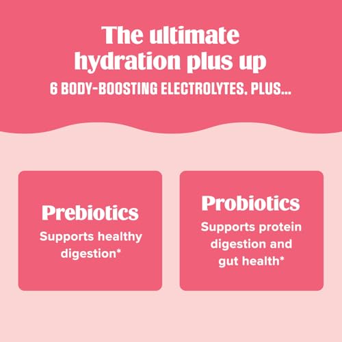 Ultima Replenisher Gut Health Supplement and Electrolytes Powder - Raspberry Lemonade, 14 Stickpacks - Hydration Packets with Added Gut Health Benefits