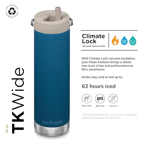 Klean Kanteen 20oz TKWide Insulated Water Bottle with Twist Cap - Corsair