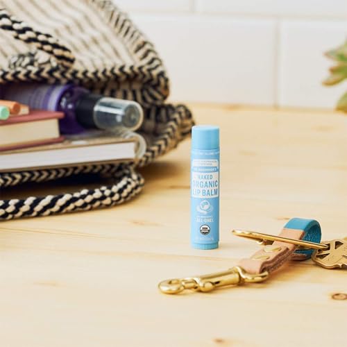 Dr. Bronners Organic Lip Balm 6-Pack (.15oz) Natural, Moisturizing, Petroleum-Free Lip Moisturizer with Beeswax & Avocado Oil for Dry Lips, Men & Women - Unscented