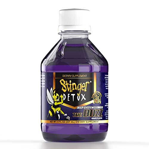 Stinger Detox Buzz 5X Extra Strength Drink – Grape Flavor – 8 FL OZ - 2 Pack