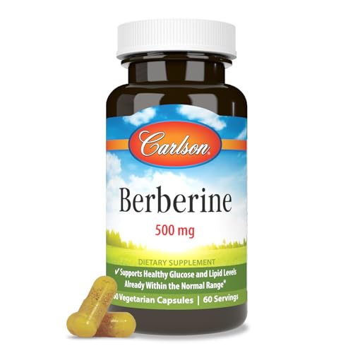 Berberine, Plant-Based, Sustainably Sourced from The Barberry Bush, Lipid Support, 60 Vegetarian Capsules