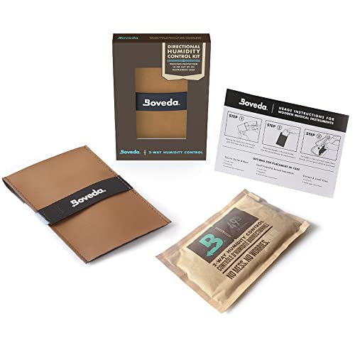 Boveda for Music: Directional Humidity Control Starter Kit – Includes 1 Holder + 1 Standard Size 49% RH Boveda – Balances Humidity to Keep a Wood Instrument Play-Ready When It's Out of its Case