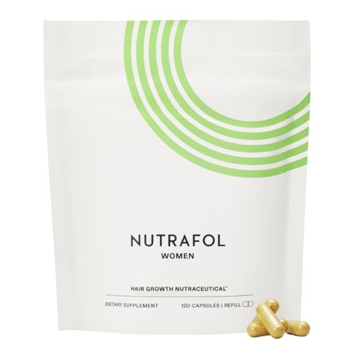 Nutrafol Women's Hair Growth Supplements, for Women Ages 18-44, Clinically Proven Hair Supplement for Visibly Thicker and Stronger Hair, Dermatologist Recommended - 1 Month Supply, 1 Refill Pouch