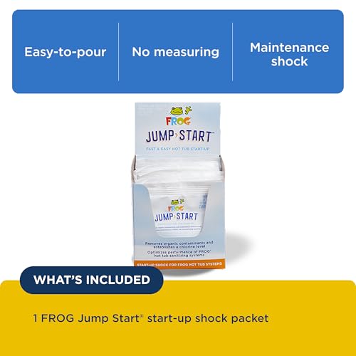 FROG Jump Start for Hot Tubs - Start-Up Chlorine Shock Removes Organic Contaminants & Establishes Chlorine Level - Hot Tub Set Up & Treatment - 1 Pack