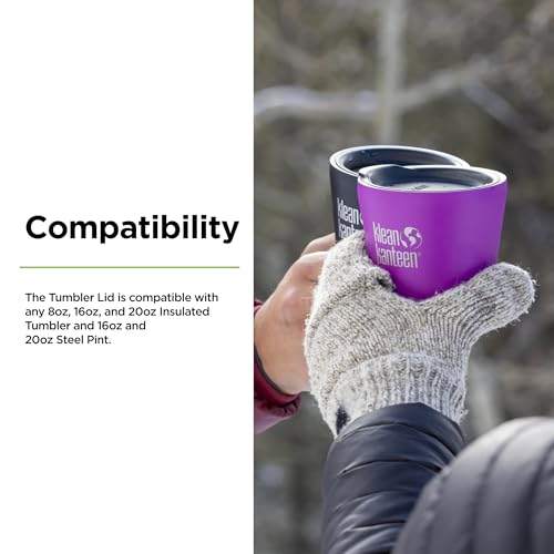 Klean Kanteen Tumbler Lid - Dishwasher-Safe, BPA-Free Lid for Tumblers - Premium Lid Replacement - Black