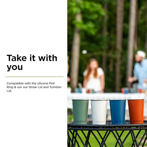 Klean Kanteen 16 oz Stainless Steel Cup - Drinkware Set - Stackable, Reusable Cup - Great as Camping Cups - Partake, Pack of 4