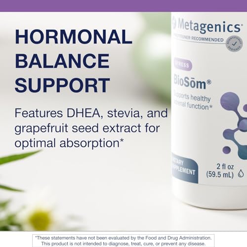 Metagenics BioSom - Liquid DHEA Supplement Spray - for Men & Women - with Grapefruit Extract & Stevia - Liposomal Form of DHEA - 85 Servings