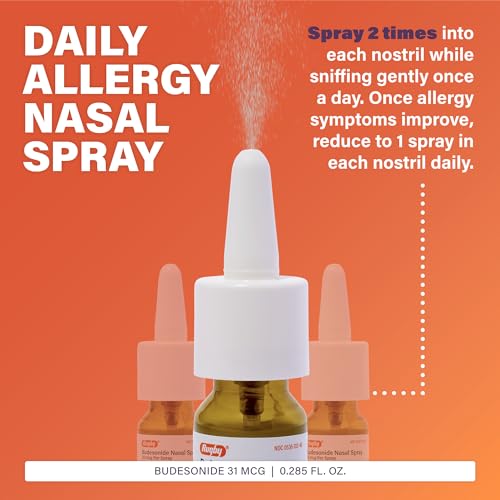Rugby Budesonide Nasal Spray - Allergy and Nasal Congestion Relief - Alcohol-Free - 0.285 Fl. Oz. (1 Pack)