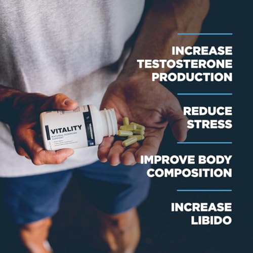 Transparent Labs Vitality Testosterone Booster - Testosterone Supplement for Men with Ashwagandha KSM-66, PrimaVie Shilajit Extract, & DIM to Support Vitality, & Bioavailable Testosterone - 60 Count