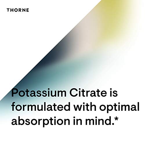 THORNE - Potassium Citrate - Highly-Absorbable Potassium Supplement for Kidney, Heart, and Skeletal Support* - 90 Capsules