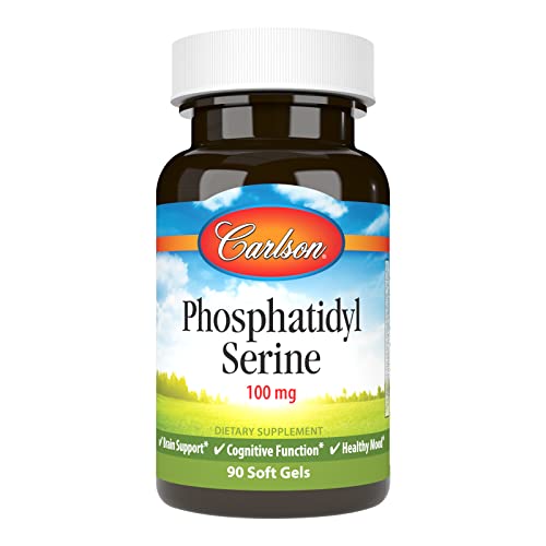 Carlson - Phosphatidyl Serine, 100 mg, Non-GMO, Brain Function, 90 Softgels