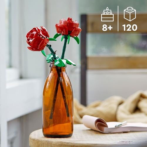LEGO Roses - Building Toy for Kids, Girls & Boys, Ages 8+ - Artificial, Fake Roses for Home Decor & Display - Gift Idea for Plant & Flower Lovers - 40460