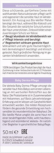 Weleda Baby White Mallow Diaper Care Cream, 1.7 Fluid Ounce, Fragrance Free Plant Rich Protection with White Mallow, Pansy, Sesame and Coconut Oils