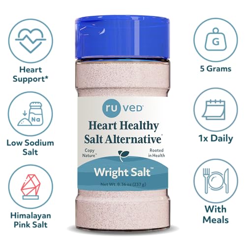 ruved Wright Salt, Flavorful Alternative Salt, Healthy Blend with Himalayan Pink Salt, Electrolyte Rich Multimineral Blend, 8.4 Ounces