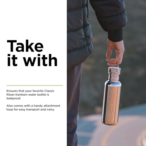 Klean Kanteen Classic Bamboo Cap - Stainless Steel Water Bottle Lid - Made with Sustainably Sourced Bamboo - Brushed Stainless Steel - BPA Free