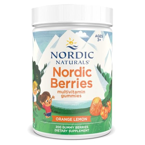Nordic Naturals Nordic Berries, Citrus - 200 Gummy Berries - Great-Tasting Multivitamin for Ages 2+ - Growth, Development, Optimal Wellness - Non-GMO, Vegetarian - 50 Servings
