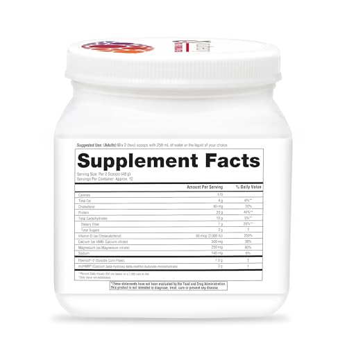 Youtheory Muscle Guard Protein GLP-1 Support - Whey Protein Powder Supplement - for GLP-1 Users - Supports Muscle & Bone - with myHMB, Calcium & Vitamin D - 20.5 oz Powder