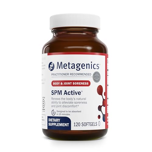 Metagenics SPM Active - Specialized Pro Resolving Mediators for Joint Comfort, Tissue Health & Minor Discomfort Relief* - Non-GMO - Gluten Free - 120 Softgels