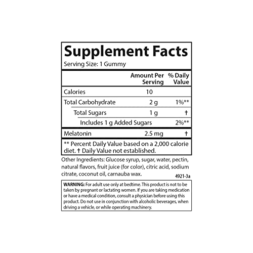 Carlson - Melatonin Gummies, 2.5 mg, Healthy Sleep, Promotes Relaxation, Natural Strawberry Flavor, 100 Gummies