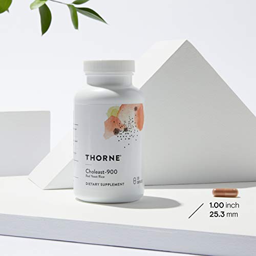THORNE - Choleast-900-900mg Red Yeast Rice Extract - Gluten-Free Supplement Supports Healthy Cholesterol Levels Already in a Normal Range, Heart & Blood Pressure* - 120 Capsules