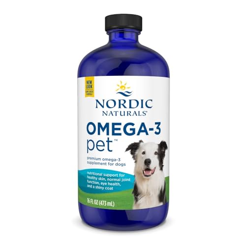 Nordic Naturals Omega-3 Pet, Unflavored - 16 oz - 1380 mg Omega-3 Per Teaspoon - Fish Oil for Large to Very Large Dogs with EPA & DHA - Promotes Heart, Skin, Coat, & Immune Health