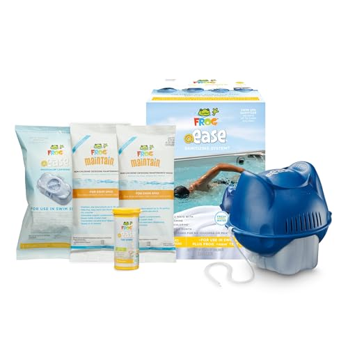 FROG @Ease Sanitizing System for Swim Spas, The Only Complete Sanitizer + 1 SmartChlor Replacement Cartridge & 2 FROG Maintain
