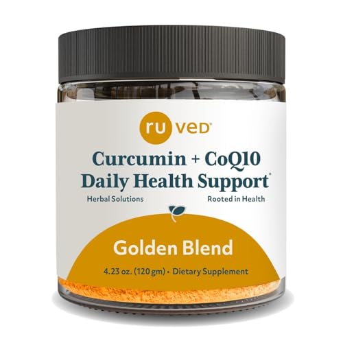 Ruved Golden Blend, Highly Absorbable Muscle, Joint, and Digestive Support, Ayurvedic Herbal Supplement, 4.23 Oz Powder.