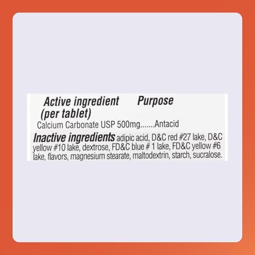 Rugby Calcium Cal-Gest Antacid Tablets - Regular Strength - Calcium Carbonate 500 mg - Assorted Fruit Flavor - 150 Chewable Count (1 Pack)