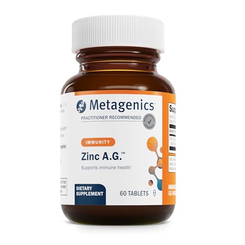 Metagenics Zinc A.G. - Highly Absorbable - 20 mg Zinc - For Immune Support, Bone Health & Energy Metabolism* - Zinc Arginate & Zinc Glycinate - Non-GMO & Gluten-Free - 60 Tablets