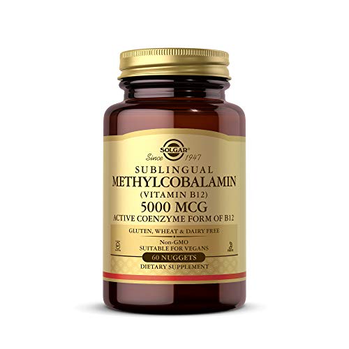 Solgar Methylcobalamin (Vitamin B12) 5000 mcg - Supports Energy Metabolism - Body-Ready, Active Form of B12 - Vitamin B - Non GMO, Vegan, Gluten, Dairy Free, Kosher - Cherry, 60 Count
