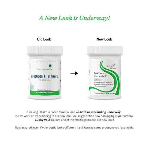 Seeking Health ProBiota HistaminX, 10 Billion CFU Low-Histamine Probiotic Supplement for Gut Health, Microbiome Balance, Digestive Comfort for Histamine Intolerance, Vegan & Vegetarian (60 Capsules)