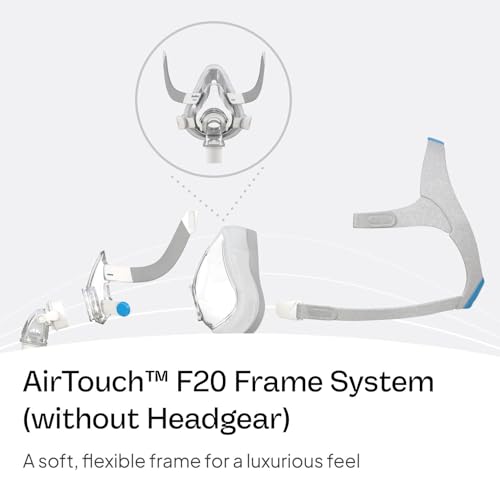 ResMed AirTouch F20 Frame System - Replacement Frame System with Full-Face Mask & Elbow - Premium CPAP Gear - Headgear Not Included - Large