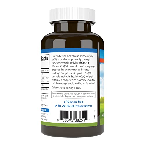 Carlson - Co-Q10, Co-Enzyme Q10, 200 mg, Energy Production & Heart Function, 90 Softgels