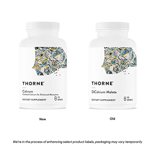 THORNE - Calcium - (Formerly DiCalcium Malate) - Chelated Calcium for Enhanced Absorption with DimaCal for Bone Density Support* - 120 Capsules