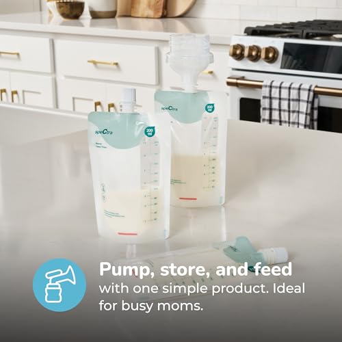 Spectra - Simple Store Milk Collection Bags 200 ml - Hygenic Double Lined Leak Free Insulation - Convenient Milk Storage for Busy Moms - 10 Count