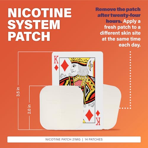 Rugby Clear Nicotine Patches - Transdermal System Patch - Smoking or Vaping Quitting Aid - Step 1-21mg - 14 Count (1 Pack)