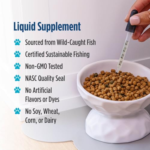 Nordic Naturals Omega-3 Cat, Unflavored - 2 oz - 304 mg Omega-3 Per One mL - Fish Oil for Cats with EPA & DHA - Promotes Heart, Skin, Coat, & Immune Health - Non-GMO