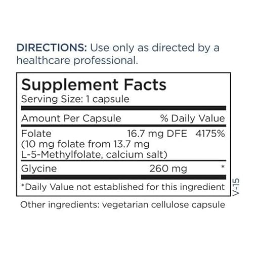 Metabolic Maintenance L-Methylfolate 10 mg - L Methyl Folate, Methylfolate Supplement for Women & Men, Methylated Vitamin B9 (5-MTHF) for Brain Health, Focus, and Calm - 90 Capsules (Pack of 1)