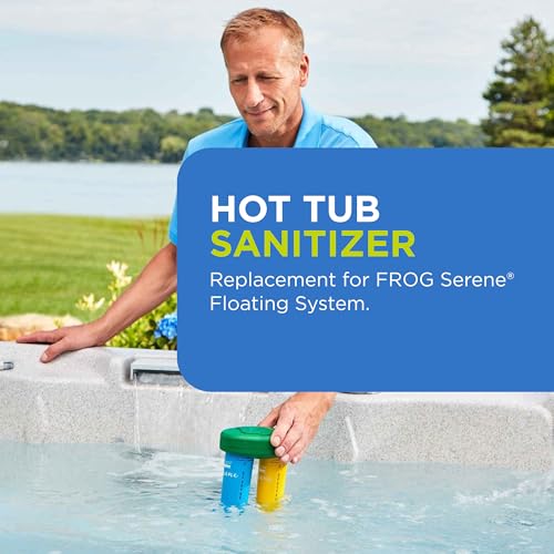 FROG Serene Replacement Mineral Cartridge with 3 Replacement Bromine Cartridges for use with Hot Tub FROG Serene Floating Sanitizing System - Prefilled for Quick & Easy Hot Tub Maintenance
