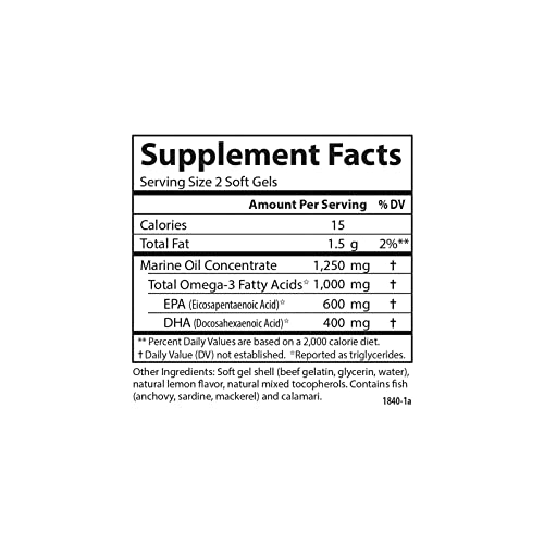 Carlson - Teen's Max Catch Minis, 1000 mg Omega-3s, Brain Health, Vision Support, Mood Health, 30 Softgels
