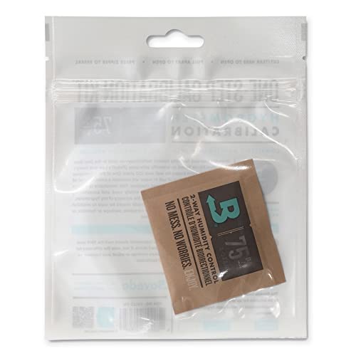 Boveda for Cigars | One-Step Calibration Kit | Preloaded with 75% RH Humidity Control Pack | Precise Salt Test for Digital and Analog Hygrometers and Humidity Sensors | 1-count