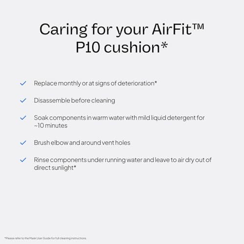 ResMed AirFit P10 Nasal Pillow Cushion - CPAP Mask Accessories Replacement - Soft Lightweight Silicone - Dual Wall - Medium