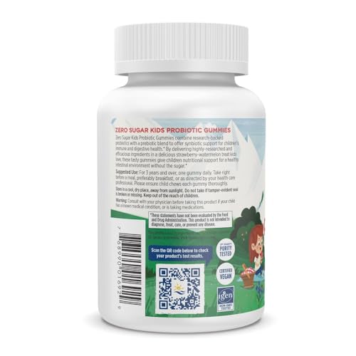 Nordic Naturals Zero Sugar Kids Probiotic Gummies - Strawberry Watermelon Flavor - 30 Gummies - Supports Digestive Wellness & Immune Health - Non-GMO - Third Party Tested - Vegan - 30 Servings