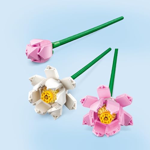 LEGO Lotus Flower - Building Toy for Kids, Girls & Boys, Ages 8+ - Artificial Lotus Flowers for Home Decor & Display - Creative Gift Idea for Her & Him - 40647